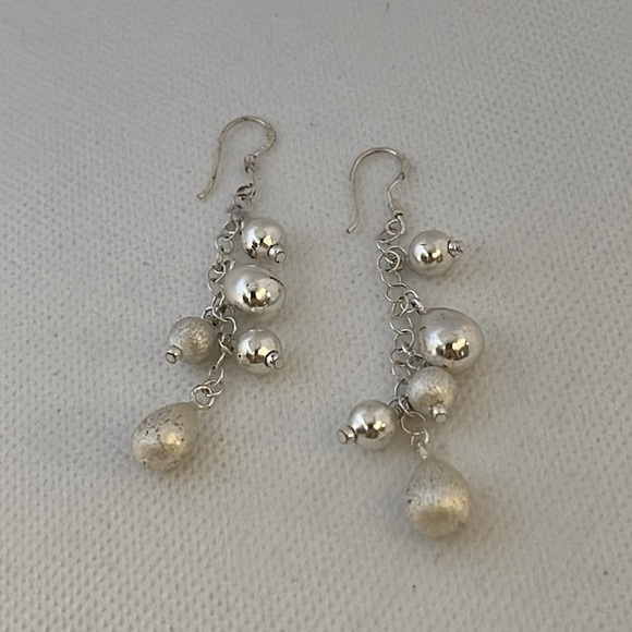 Sterling Silver Teardrop Chandelier Earrings - NWT - Picture 2 of 4